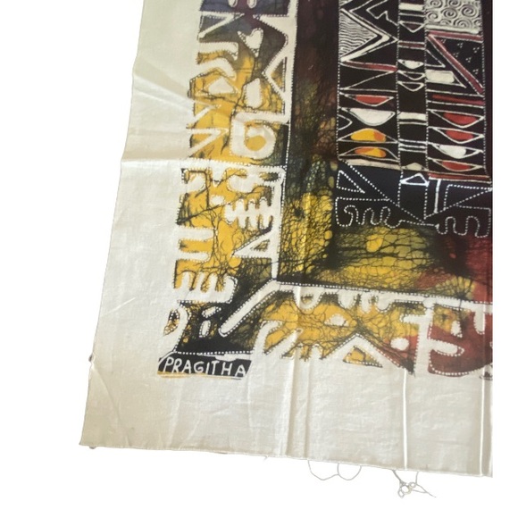 Original Abstract African Art Print on Textile - Picture 9 of 9